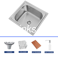 Dökme / sepete sahip paslanmaz çelik tek kase lavabo özelleştir