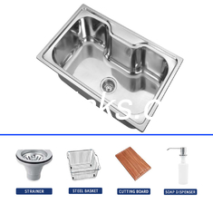 50/50 Bölünmüş Lavabo Çift Kasali SS Mutfak Lavabo