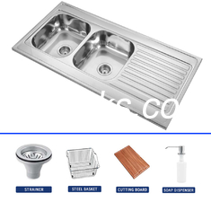 cilalı SS Tek kaselik mutfak lavabo 1200*600mm