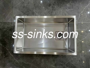 Çift montajlı seri 304 tek kase derin kase El yapımı mutfak lavabosu