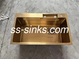 Dikdörtgen kabuk şekli Üst Taşıma Paslanmaz Çelik Lavabo Satin Finish Ağır görevli