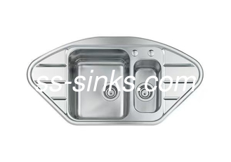 Pas Dayanıklı Köşe Paslanmaz Çelik Mutfak Lavabo Drainboard Aksesuarı ile