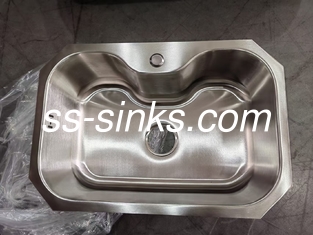SUS304 Çatı mutfak sınıfı paslanmaz çelik korozyona dayanıklı drenerli tek kase lavabo