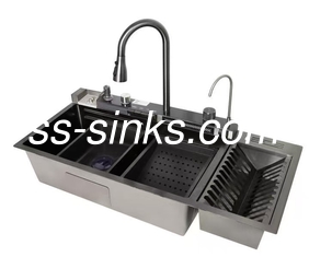 18/10 Krom/Nikel Köşe Paslanmaz Çelik Mutfak Lavabo dahil ızgara aksesuarları