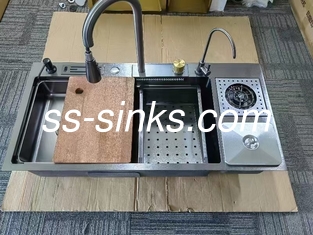 Küçük banyolar için fırçalı tezgah üstü banyo lavabo dikdörtgen kase şekli