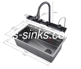 Topmount Mutfak Lavabo 36 Inch Kabine 21cm Bowl Derinliği 3 Musluk Delikleri ve Daha Fazla Top Seçimi