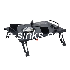 Taşınabilir Kömür BBQ Grill 2 Yan Raflar ve Özel Dış BBQ Ekipmanı OEM ODM