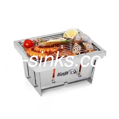Elektronik Çakma ile Taşınabilir Kömür BBQ Grill Arabası En İyi BBQ Çözümünüz