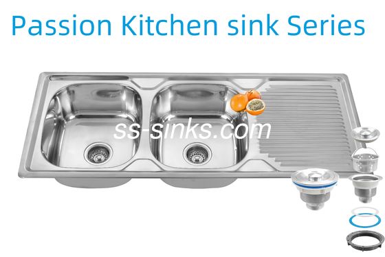1200 X 500 mm Önlük Paslanmaz Çelik Mutfak Lavabosu 0.6mm/0.8mm/1.0mm Kalınlığı ve Ürün Boyutu