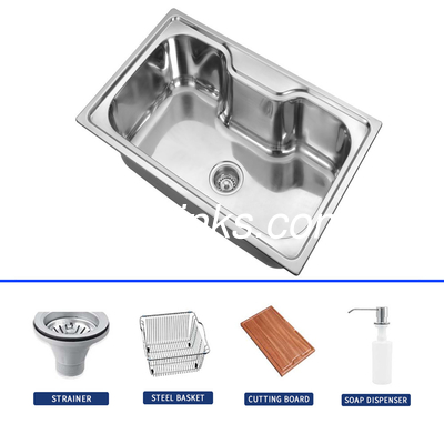 50/50 Bölünmüş Lavabo Çift Kasali SS Mutfak Lavabo