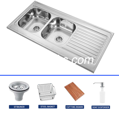 cilalı SS Tek kaselik mutfak lavabo 1200*600mm