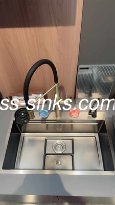 Paslanmaz çelik 304 bar tek kase Modern Top Mount Mutfak Lavabo
