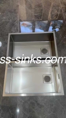 Çift montajlı seri 304 tek kase derin kase El yapımı mutfak lavabosu