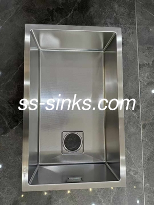 Çift montajlı seri 304 tek kase derin kase El yapımı mutfak lavabosu