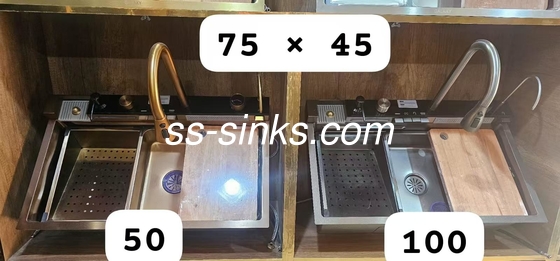 Modern ve Klasik Mutfaklar için Güzel Gümüş 304 Paslanmaz Çelik Mutfak Lavabosu