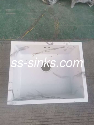 Siyah/Altın/Gümüş/Pembe Altın El yapımı Mutfak Lavabo Eşit Havza Derinliği 220mm