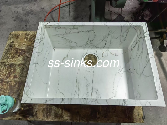 El yapımı üretim modu modern tasarım stili ile mutfak lavabo üst montu