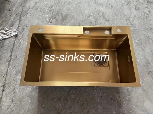 Dikdörtgen kabuk şekli Üst Taşıma Paslanmaz Çelik Lavabo Satin Finish Ağır görevli