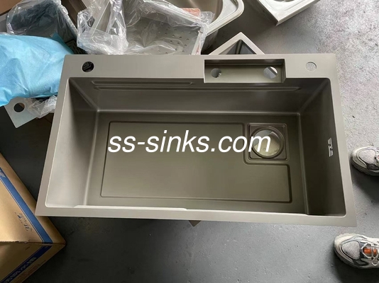 Dikdörtgen kabuk şekli Üst Taşıma Paslanmaz Çelik Lavabo Satin Finish Ağır görevli