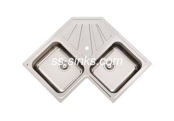 Pas Dayanıklı Köşe Paslanmaz Çelik Mutfak Lavabo Drainboard Aksesuarı ile