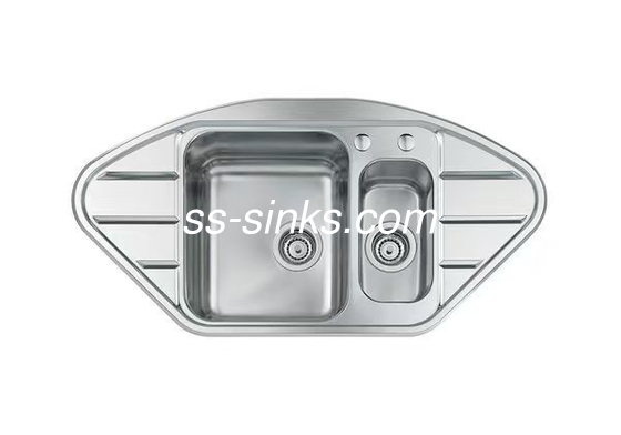 Pas Dayanıklı Köşe Paslanmaz Çelik Mutfak Lavabo Drainboard Aksesuarı ile