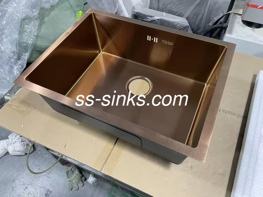 El yapımı Alt katman renkli paslanmaz çelik tek kase lavabo Şık ve işlevsel
