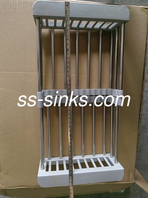 Modern Tasarım Çift Kasa Mutfak Lavabo Stainless Steel Drainer ve Overflow ile Alt Taşıma