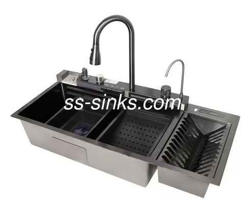 18/10 Krom/Nikel Köşe Paslanmaz Çelik Mutfak Lavabo dahil ızgara aksesuarları