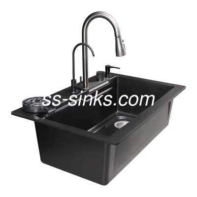 Çöplükler ve tek kabuklu lavabo dahil önlük Paslanmaz çelik modern mutfak için mutfak lavabo