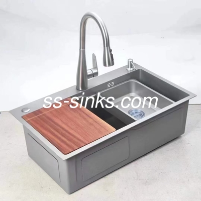 Çöplükler ve tek kabuklu lavabo dahil önlük Paslanmaz çelik modern mutfak için mutfak lavabo