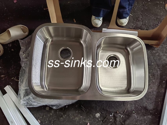 1.0mm 1.2mm Kalınlığı Alt Montaj Paslanmaz Çelik Mutfak Lavabo Dikdörtgen Dolabı Tasarımı Kolay Kurulum