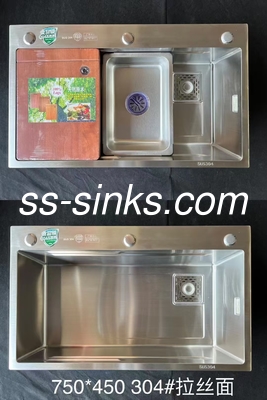 1 Bowl Topmount Mutfak Lavabosu 18/10 Krom / Nikel Paslanmaz Çelik Dikdörtgen Tasarımı