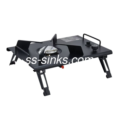 Taşınabilir Kömür BBQ Grill 2 Yan Raflar ve Özel Dış BBQ Ekipmanı OEM ODM