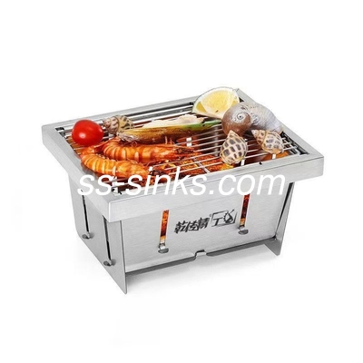 Elektronik Çakma ile Taşınabilir Kömür BBQ Grill Arabası En İyi BBQ Çözümünüz