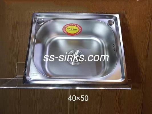 Topmount Mutfak Lavabosu 30 X 17 inç Çöpeçeli Tek Bowl Çöpeçeli Mutfak Lavabosu için Bir veya İki Delik