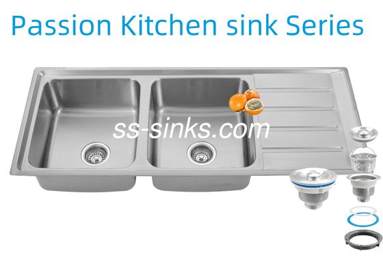 1200 X 500 mm Köşe Paslanmaz Çelik Mutfak Lavabo Restoran Mutfağınız için Arka Çöpe Yerleştirme