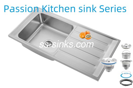 Çağdaş Mutfaklar İçin Modern Arka Çözemeler Yerleştirme Mutfak Lavabosu Çözemelerle