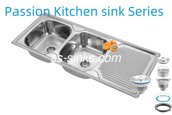 1200 X 500 mm Önlük Paslanmaz Çelik Mutfak Lavabosu 0.6mm/0.8mm/1.0mm Kalınlığı ve Ürün Boyutu