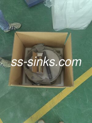 OEM Renk 3mm Paslanmaz Çelik 304 Yuvarlak Banyo Lavabosu Musluklu