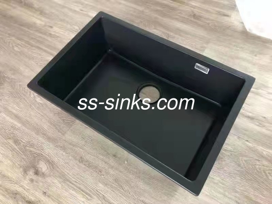 Siyah Elektroplating Tek Kasa Çelik Lavabo Mutfak ve Banyo için