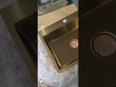 Altın renkli çelik lavabo tek çift lavabo Çin tedarikçisi