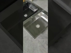 4 renkli paslanmaz çelik mutfak el yapımı tek kase lavabo altın parça bronz siyah