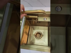 El yapımı lavabo ile katlanabilir musluk Altın lavabo yeni tasarım